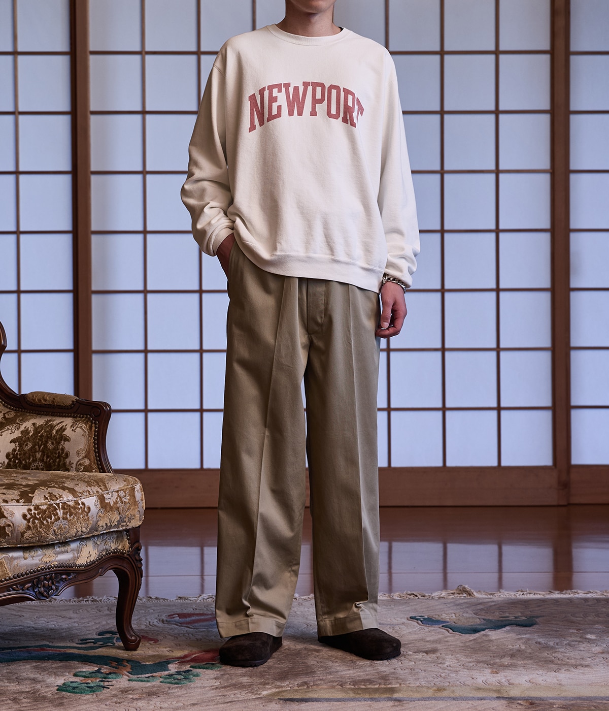 別注 SP加工裏毛クルー(NEW PORT) | REMI RELIEF(レミレリーフ