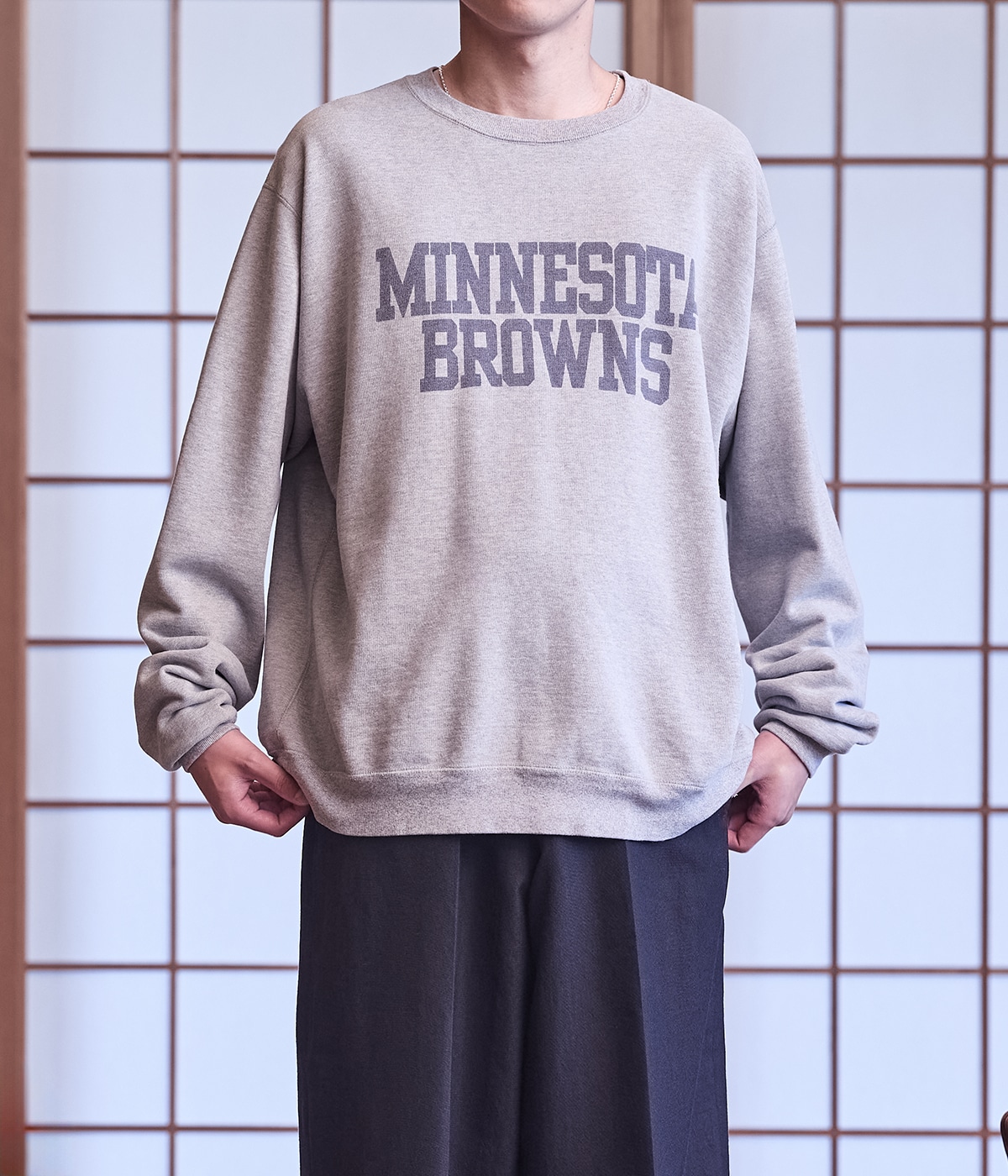 別注 SP加工裏毛クルー(MINNESOTA) | REMI RELIEF(レミレリーフ