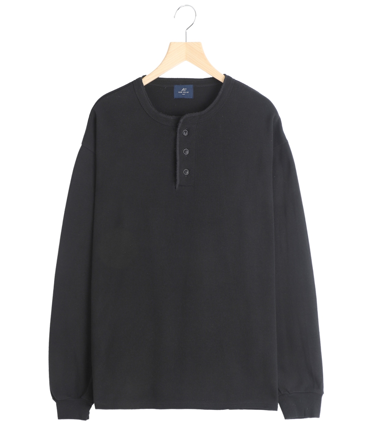 WタックヘンリーネックロンT | REMI RELIEF NAVY LABEL(レミレリーフ