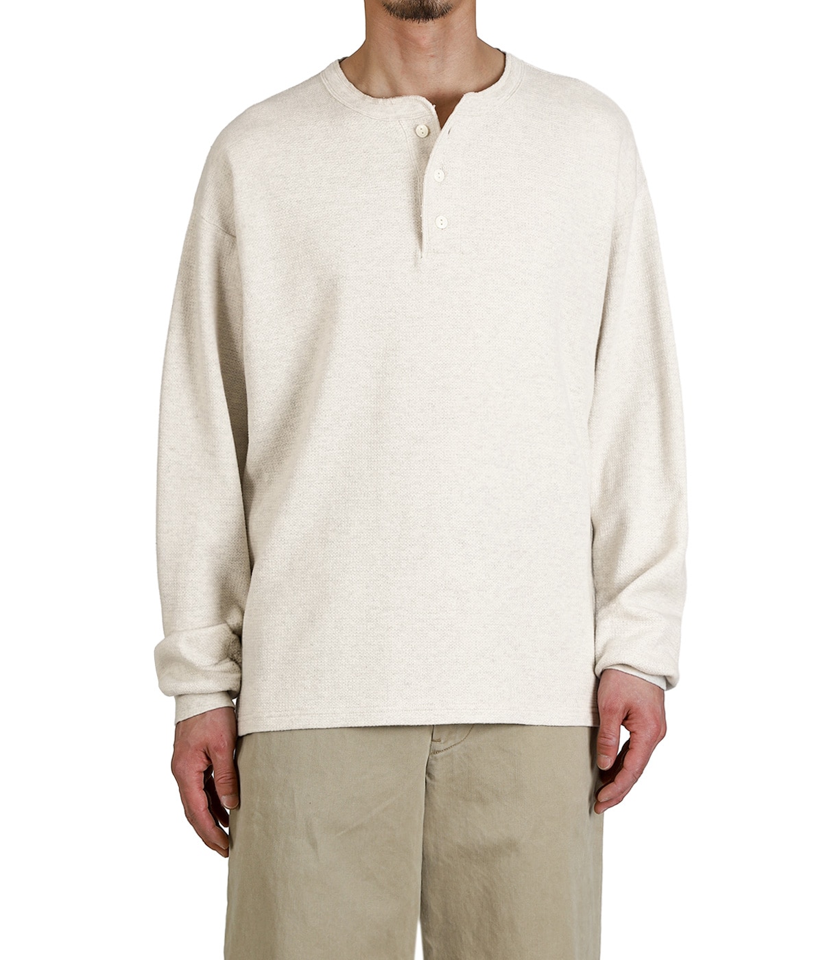 WタックヘンリーネックロンT | REMI RELIEF NAVY LABEL(レミレリーフ