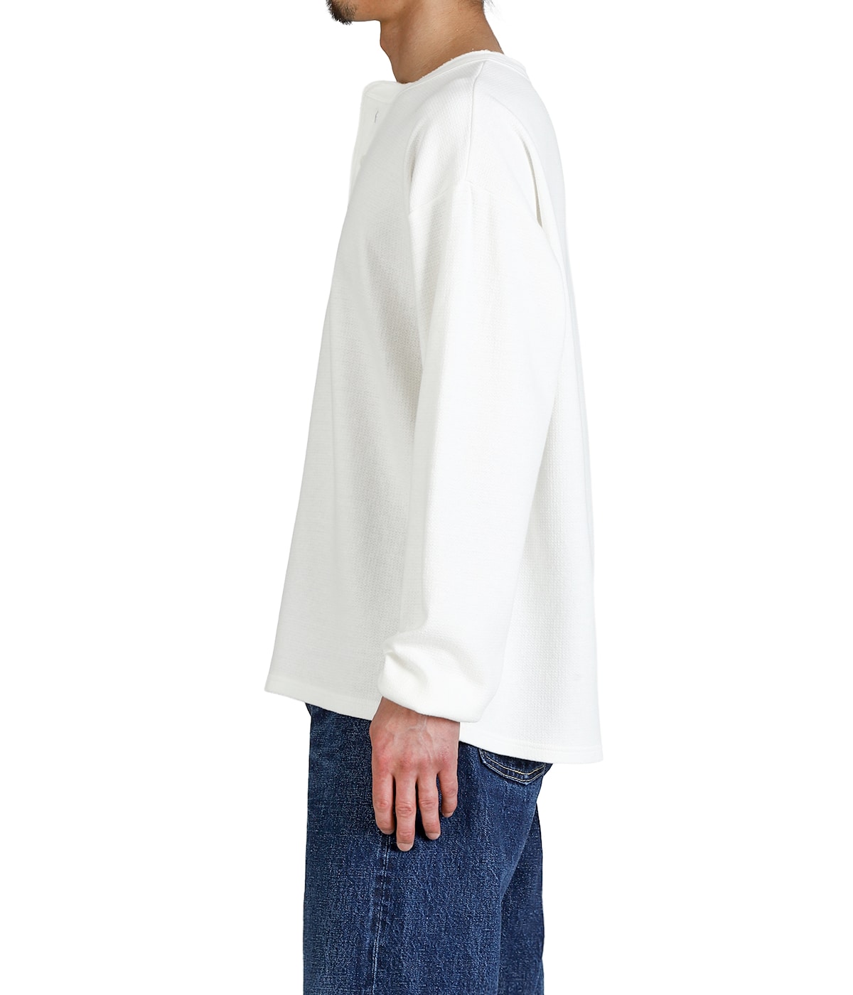 WタックヘンリーネックロンT | REMI RELIEF NAVY LABEL(レミレリーフ