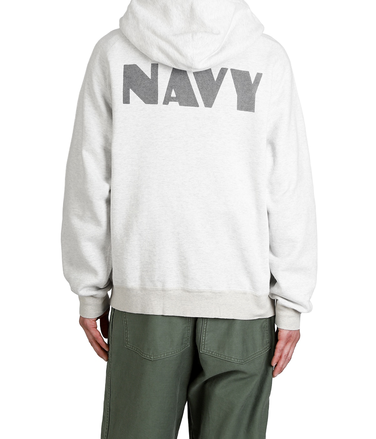 イーブイ【レミレリーフ】パイルパーカー　ホワイト×ネイビー NEW SP加工3飛び裏毛ZIPパーカ(NAVY) | REMI RELIEF NAVY LABEL
