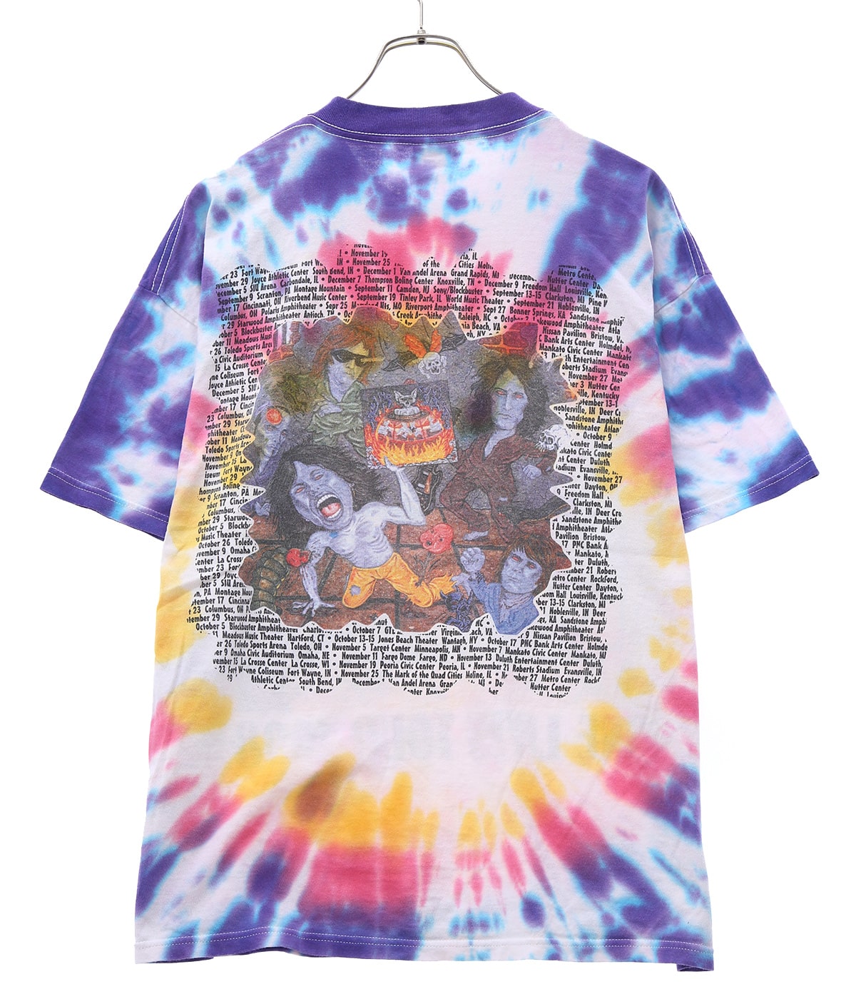 ドアーズdoors⭐ビンテージTシャツ　タイダイ柄　青赤紫グラデ ドアーズdoors⭐ビンテージTシャツタイダイ柄青赤紫グラデ