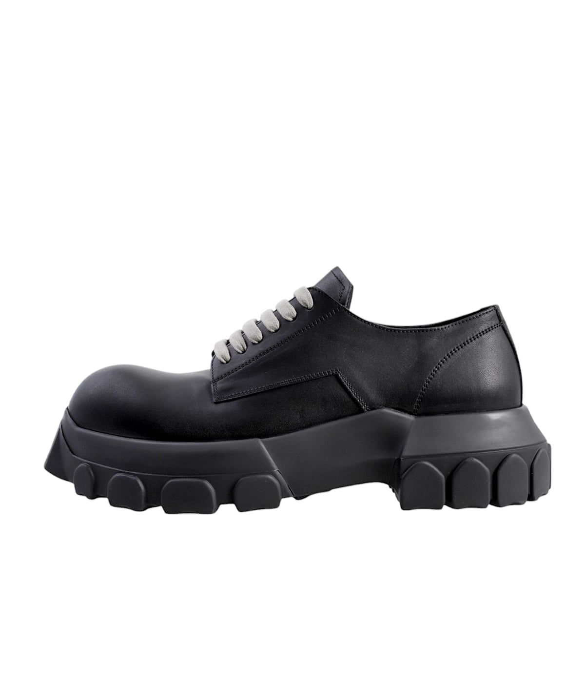 【 RICK OWENS 】レザーシューズ a2641 希少】Rick Owens Python Leather RAMONES SNEAKERS BLACK MILK