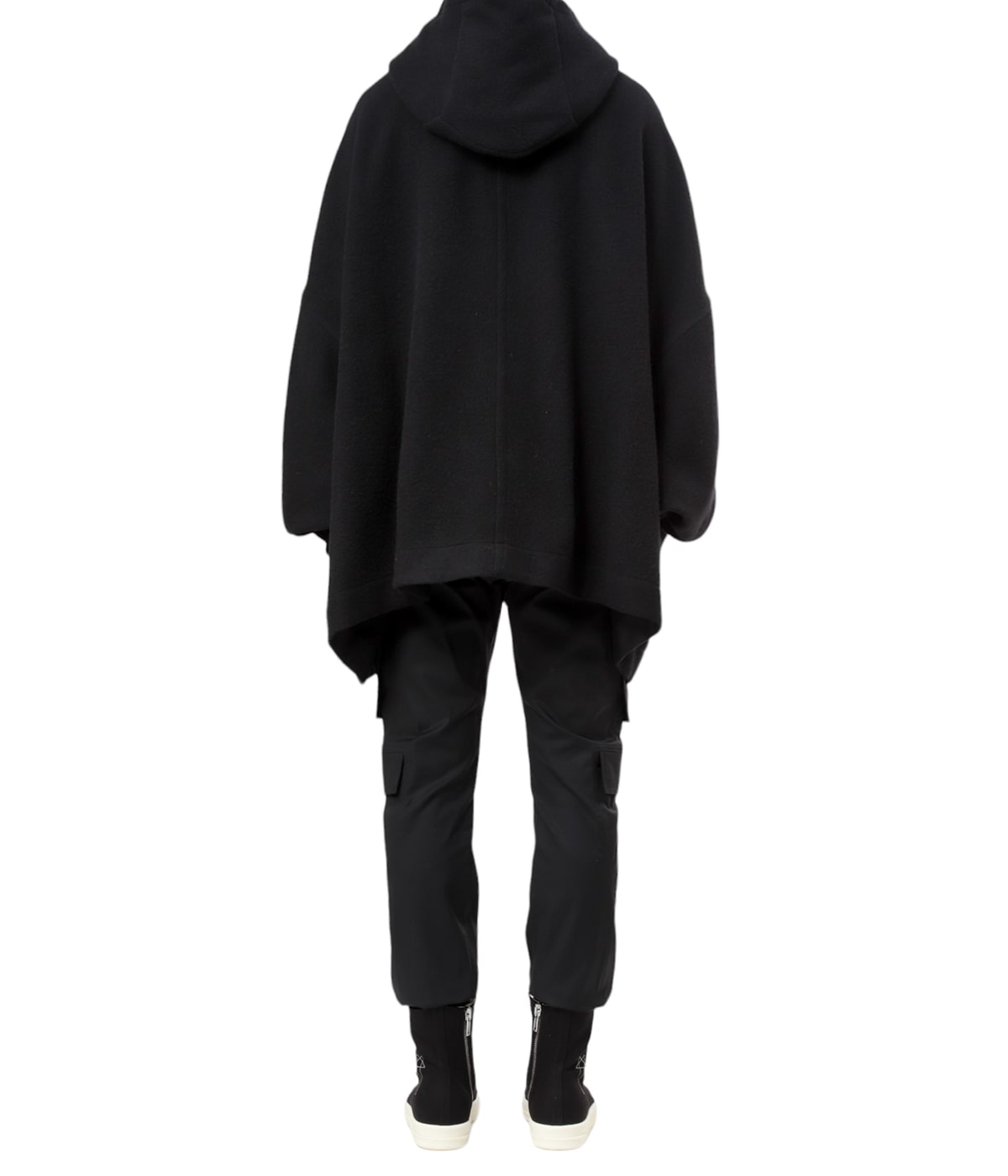 Rick Owens Hooded Peter フーディー ウール ジャケット Rick Owens Jumbo Hooded Peter Jacket in black | SVD USA