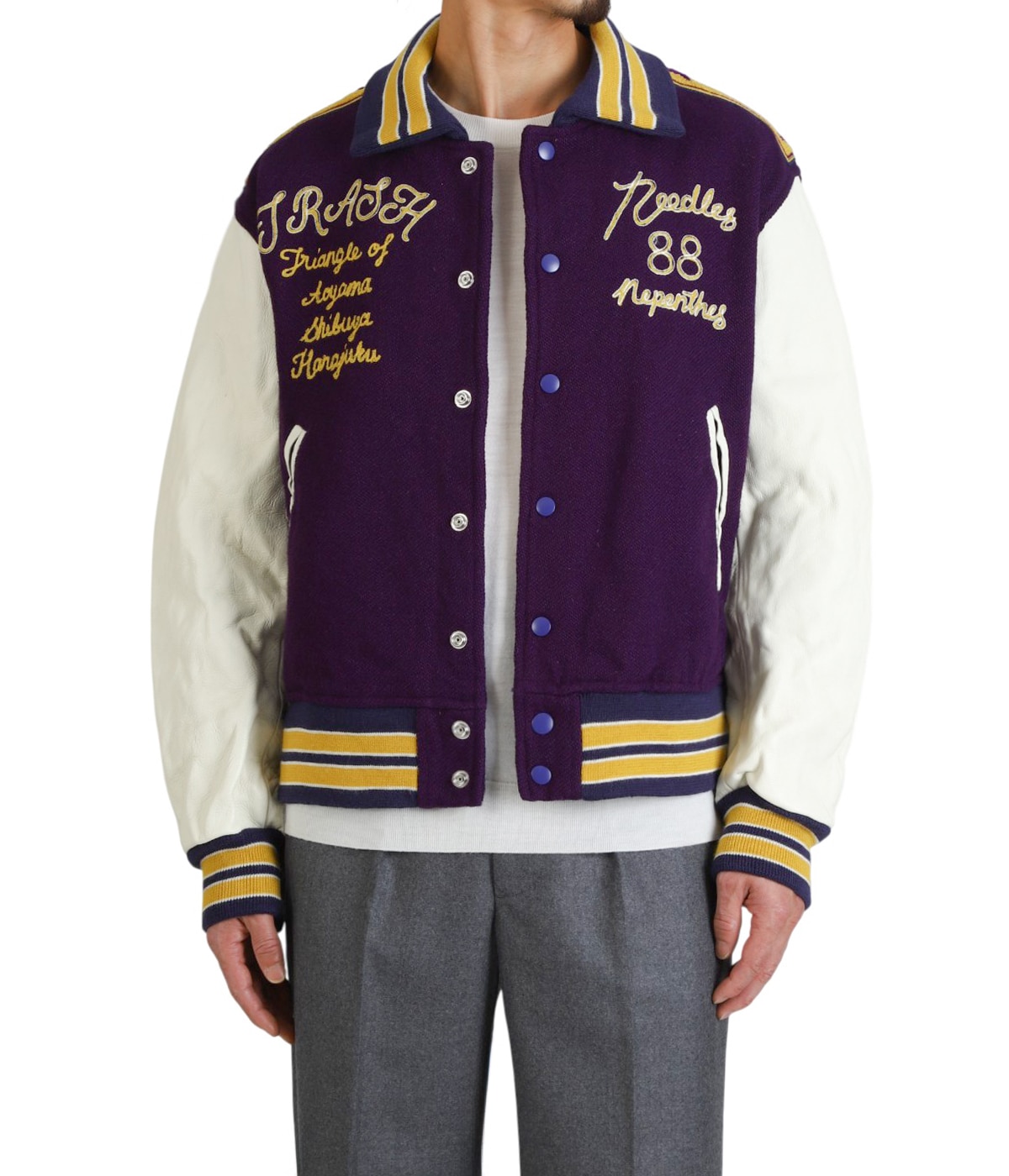 NEEDLES ブルゾン ジャケット Lettered Jacket - Wool Melton | NEEDLES(ニードルズ