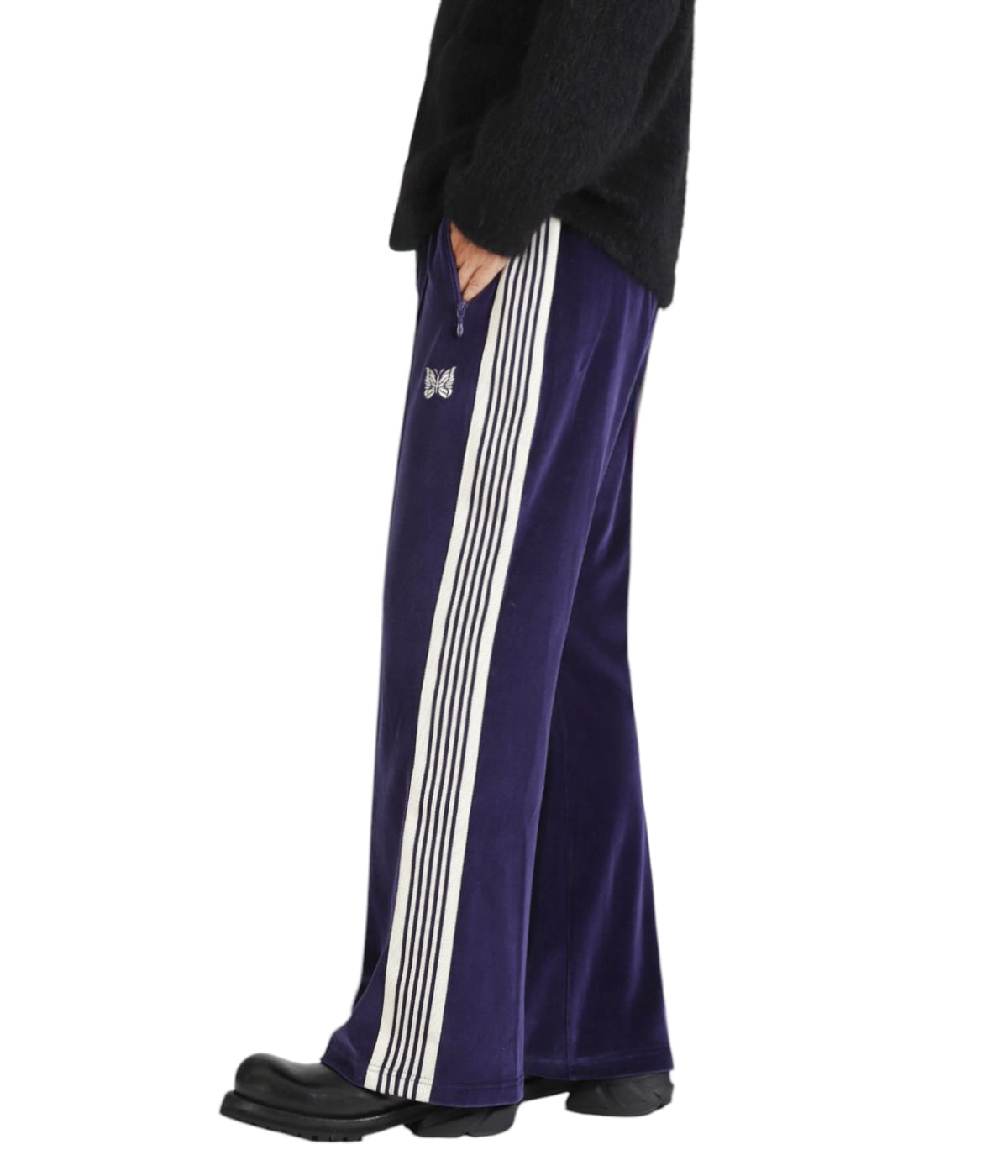 パンツ NEEDLES BOOT-CUT TRACK PANT Boot-Cut Track Pant - C/PE Velour | NEEDLES(ニードルズ