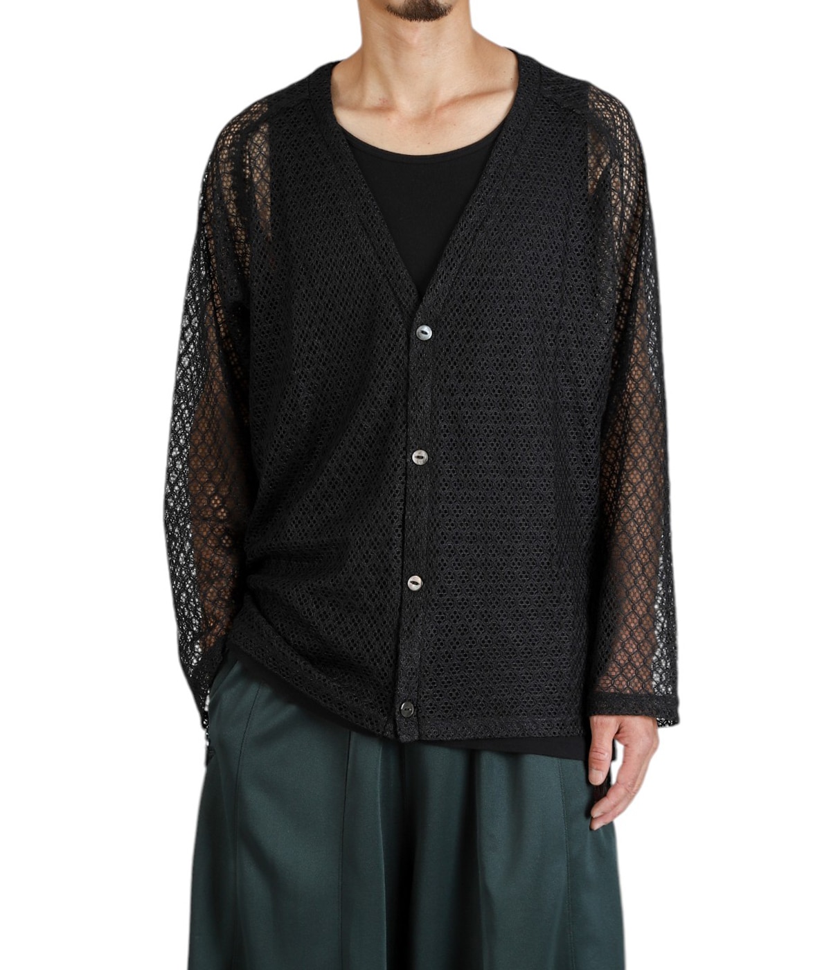 V-Neck Cardigan - PE/W Raschel Lace | NEEDLES(ニードルズ