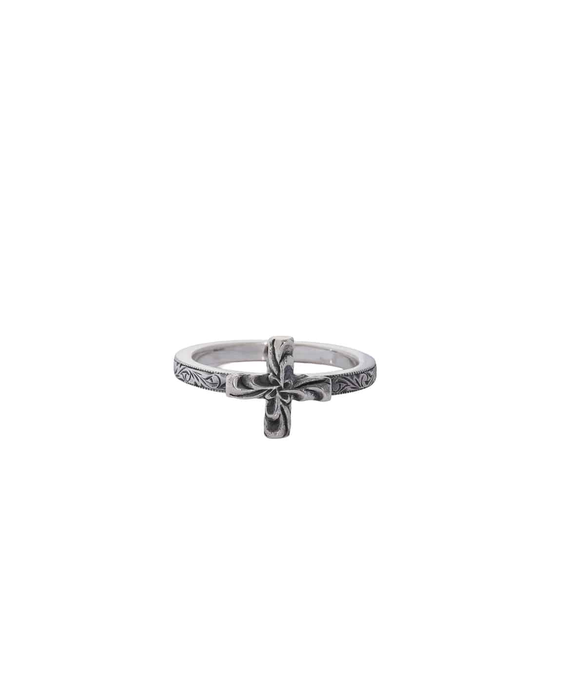 Engraved Tiny Cross Ring | ANTIDOTE BUYERS CLUB(アンチドート 