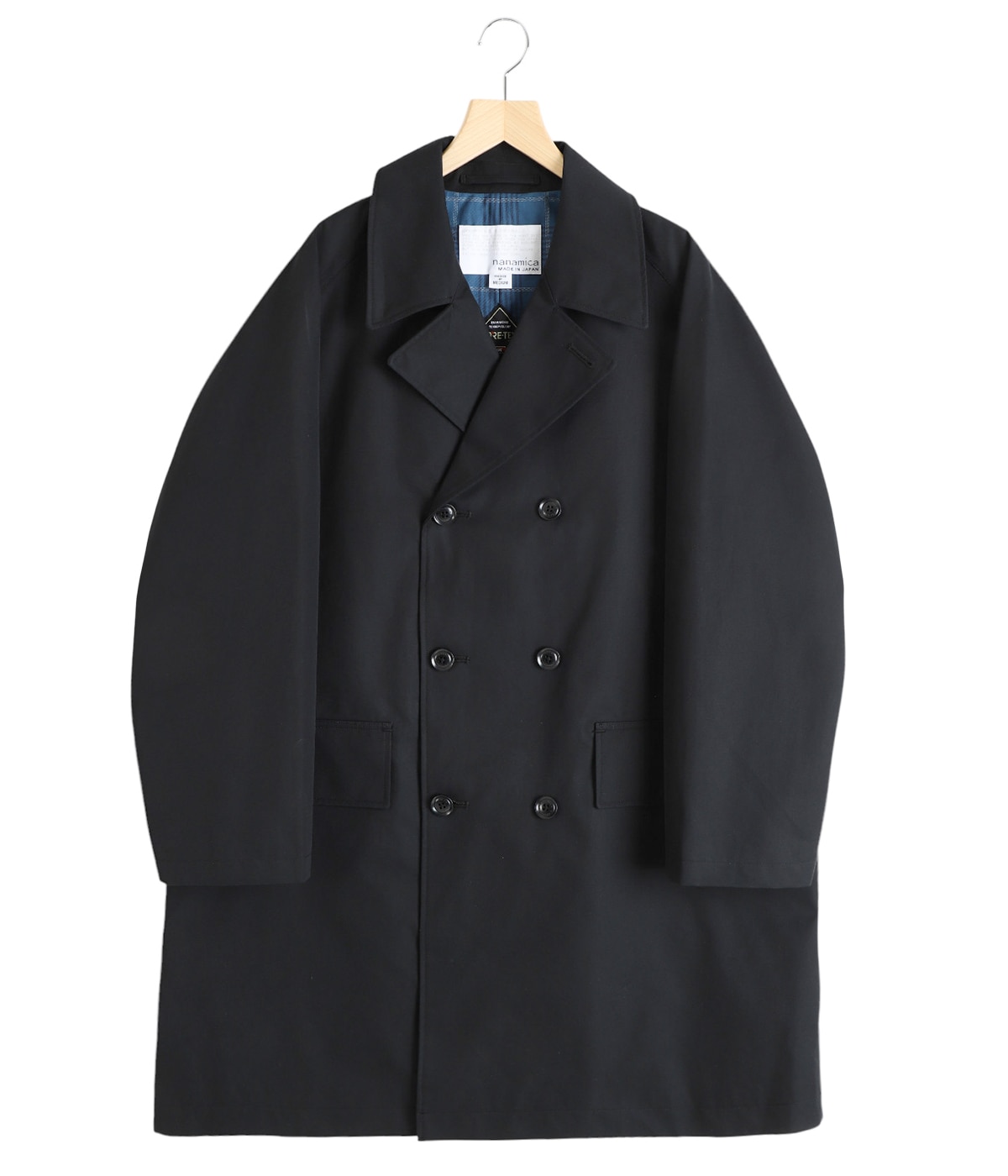 nanamica GORE-TEX Balmacaan Coat ナナミカ　黒 nanamica / 2L Cotton GORE-TEX Balmacaan Coat