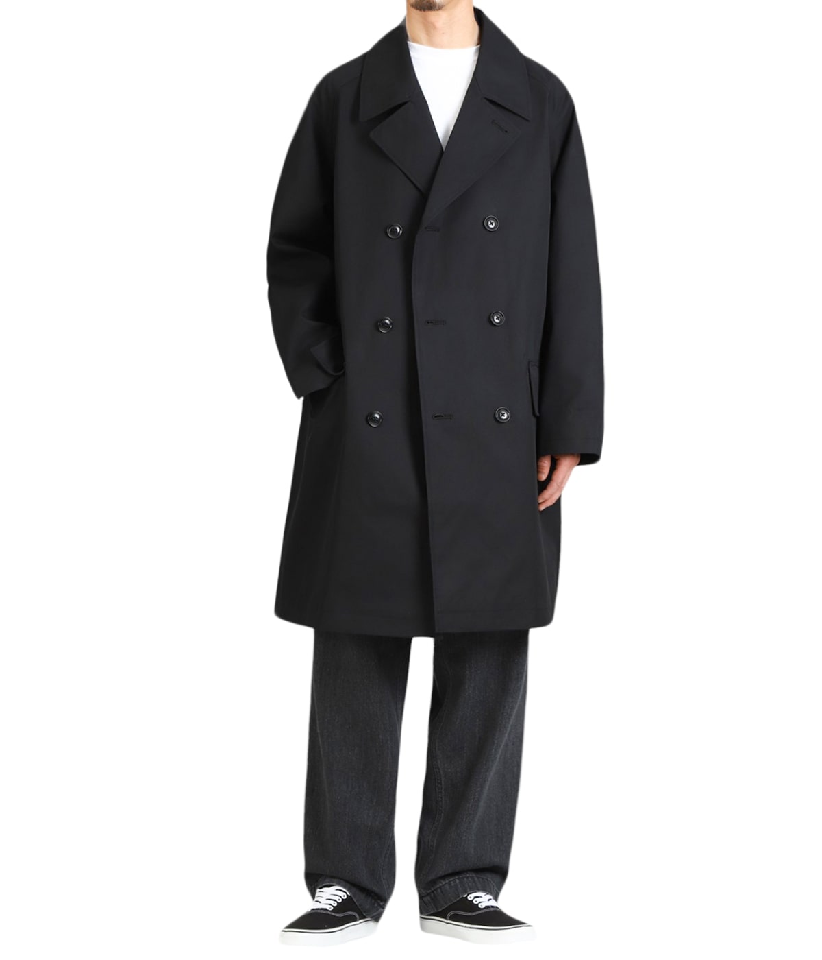 nanamica ブラック トレンチコート S ゴアテックス nanamica / GORE-TEX Soutien Collar Coat