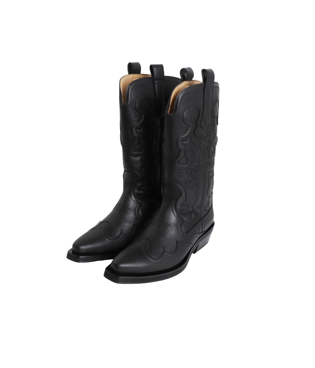 レディース】Mid Shaft Embroidered Western Boot | GANNI