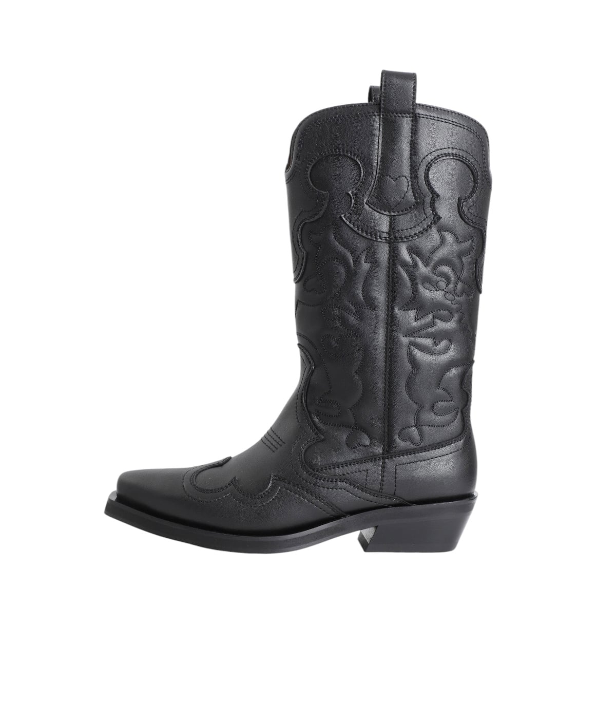 レディース】Mid Shaft Embroidered Western Boot | GANNI
