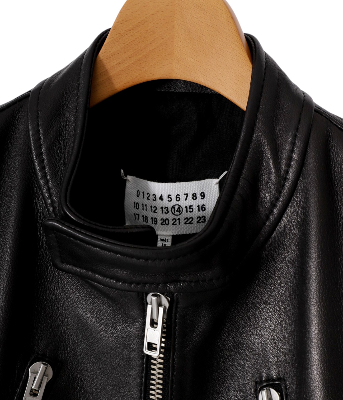 Maison Margiela 黒 レザー Maison Margiela メゾンマルジェラ 八の字 5ZIPライダース