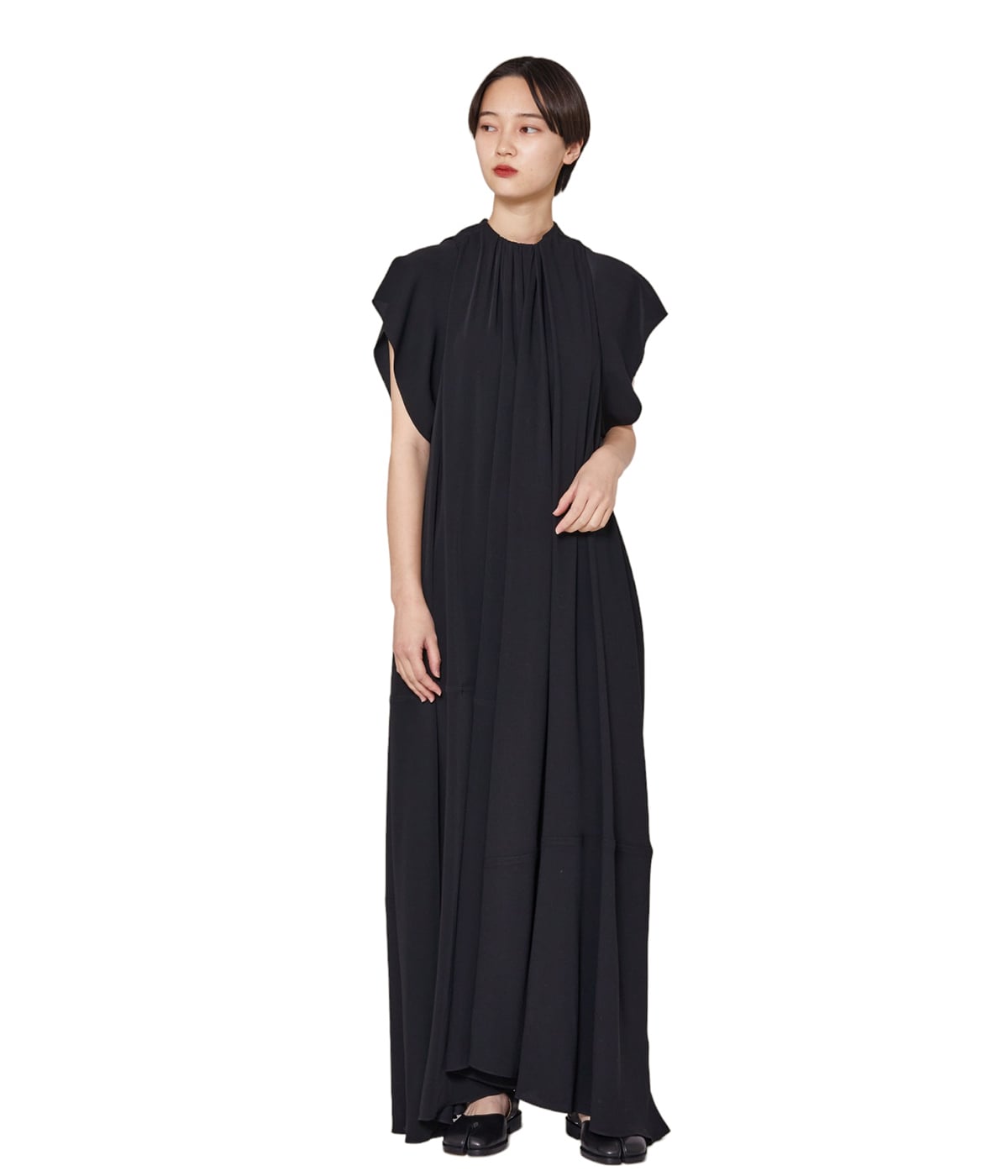 MM6 Maison Margiela ブラックロングスリーブドレス XS MM6 Maison Margiela サイドスリット ドレス | ブラック