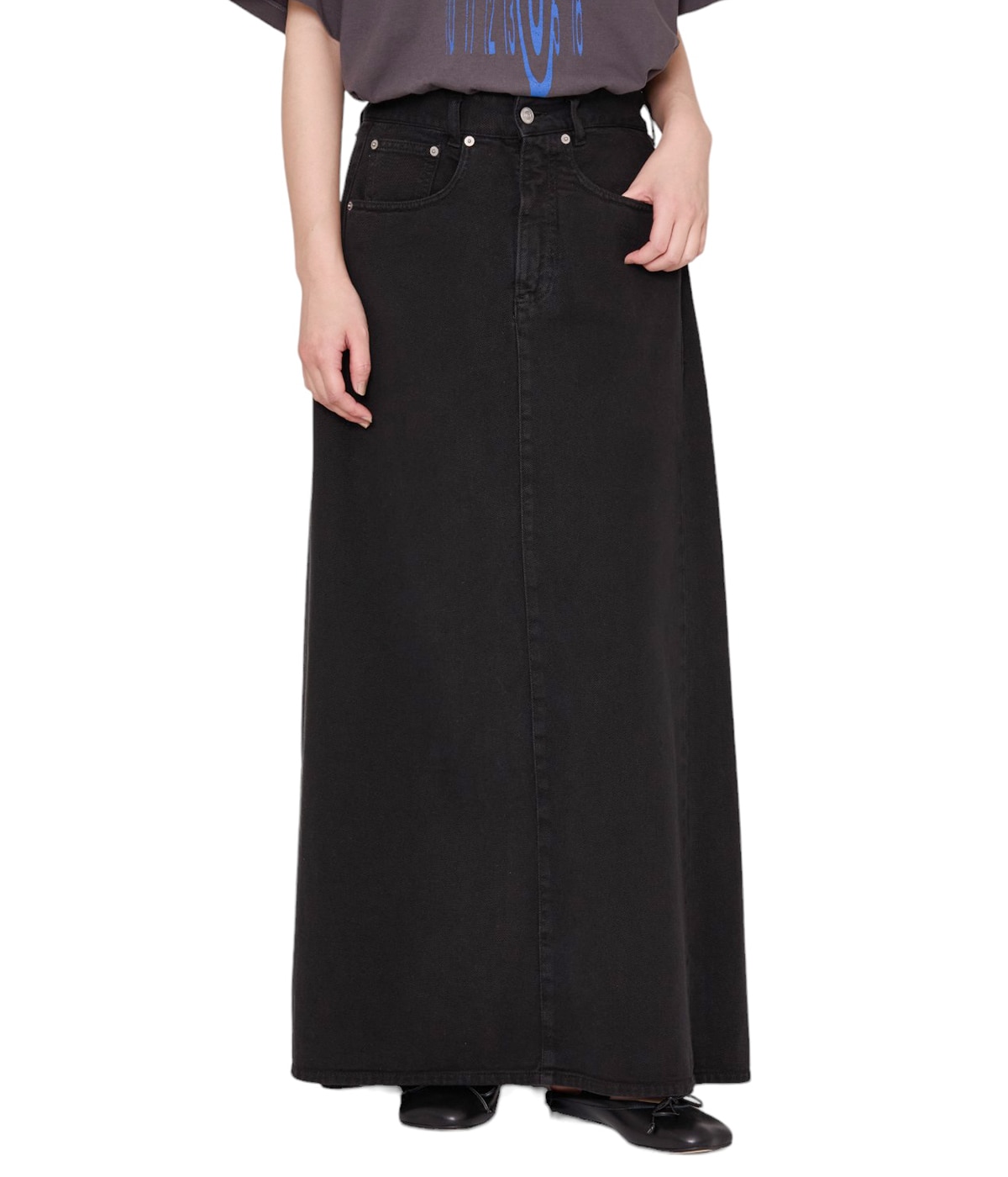 mm6 メゾンマルジェラ ロングスカート　フェイクレザー MM6 Maison Margiela（ｴﾑｴﾑｼｯｸｽ ﾒｿﾞﾝ ﾏﾙｼﾞｪﾗ）の「MM6 LONG