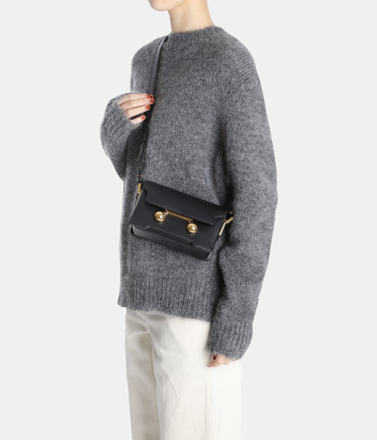 【関税＆送料込み】Marni Mini Shoulder Bag Marni Mini Trunkaroo Leather Shoulder Bag | Saks Fifth Avenue