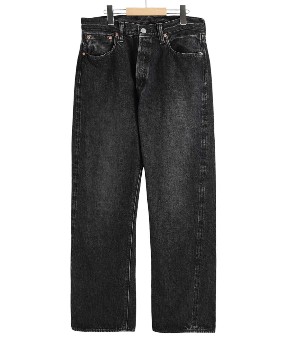 14.25oz. BLACK DENIM 1947 MODEL HARD WASH (LENGTH 31