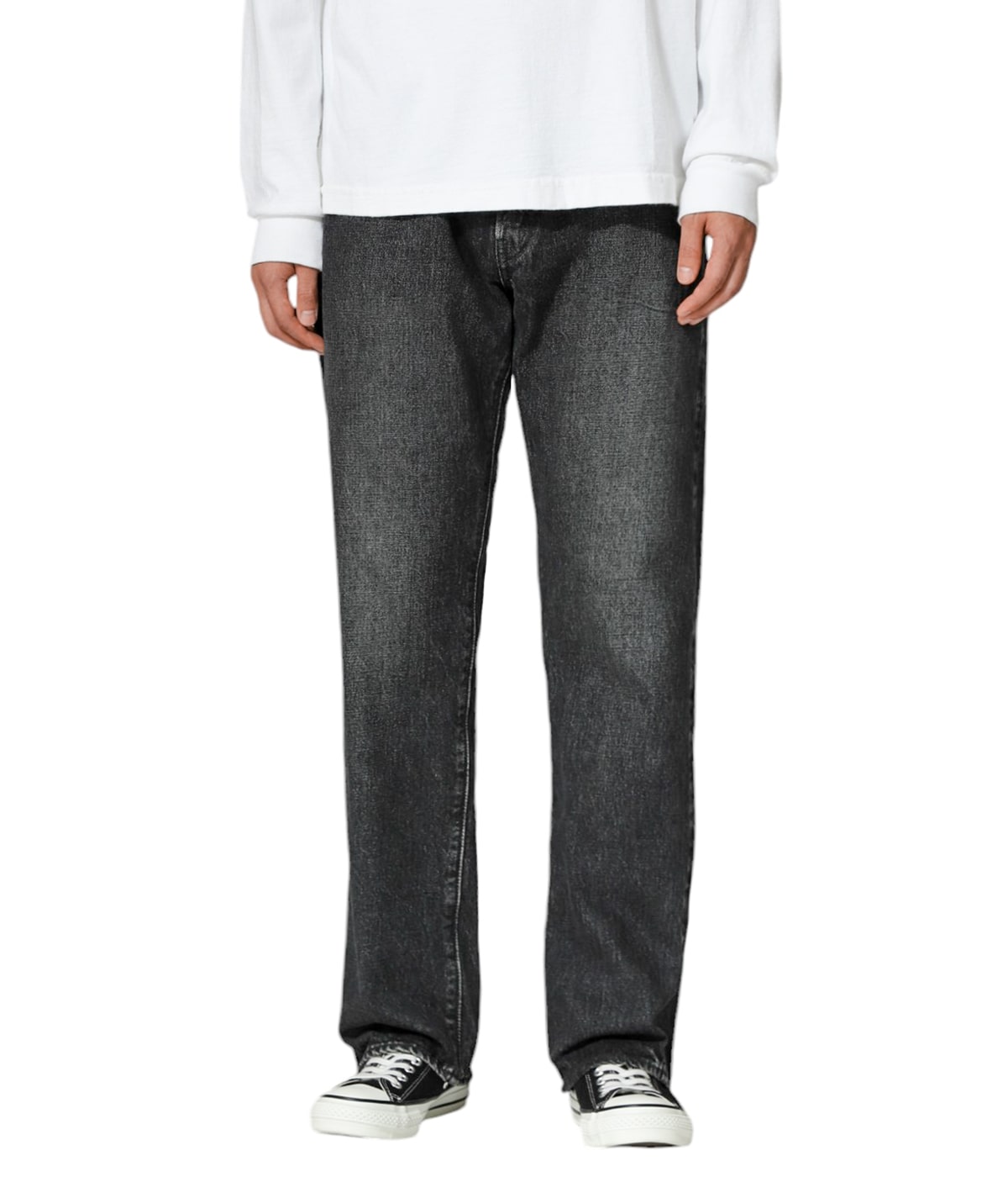 14.25oz. BLACK DENIM 1947 MODEL HARD WASH (LENGTH 31