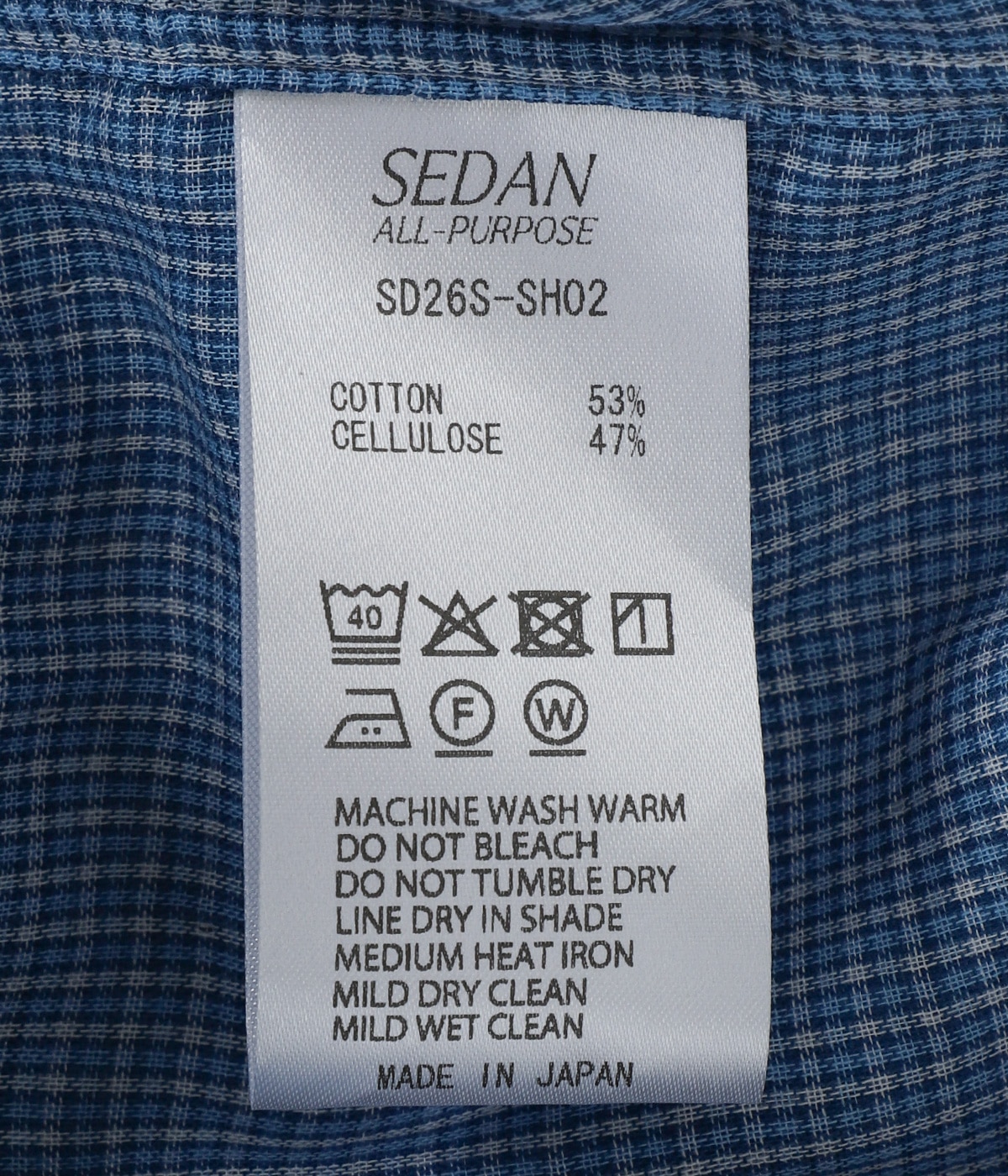 Double Gauze Plaid Open Collar Shirt | SEDAN ALL-PURPOSE(セダン