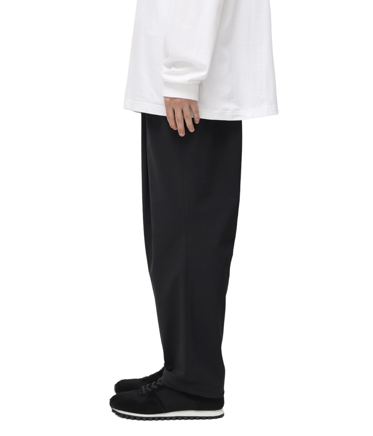 パンツ SEESEE WIDE TAPERED EASY PANTS BLACK L SEE SEE WIDE TAPERED EASY PANTS (HNGR)