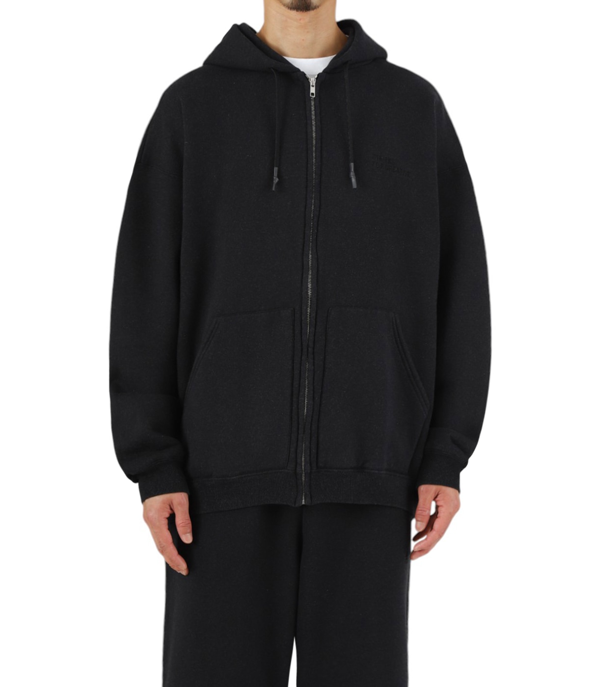 即完売ボンディング FULL-ZIP フーディーブラック ZIP UP BONDING HOODIE：スウェット（スウェット）｜CITYSHOP