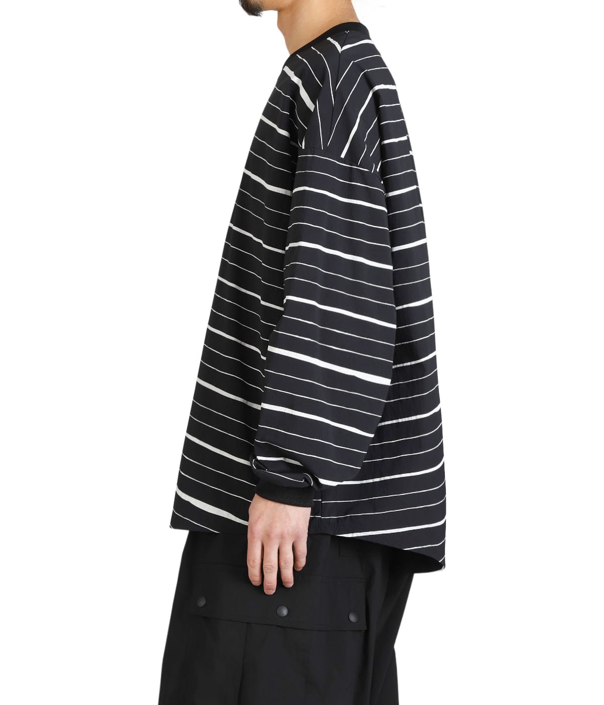 SUPER BIG MIX STRIPE LS NYLON TEE | S.F.C(エスエフシー