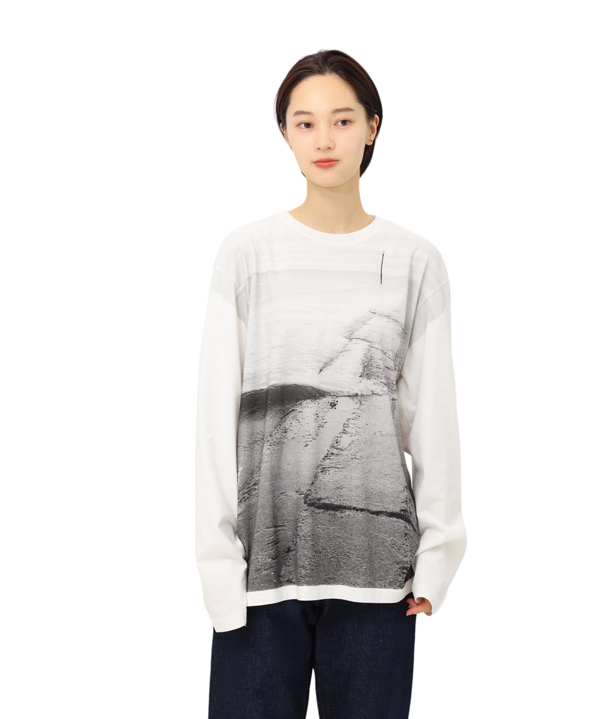 売れ筋商品|||セカンド デイ Tシャツ レディース トップス ARALE LIGHTWEIGHT  - Print T-shirt - white alyssum レディース】PRINTED LONG T-SHIRT | seya.(セヤ) / トップス
