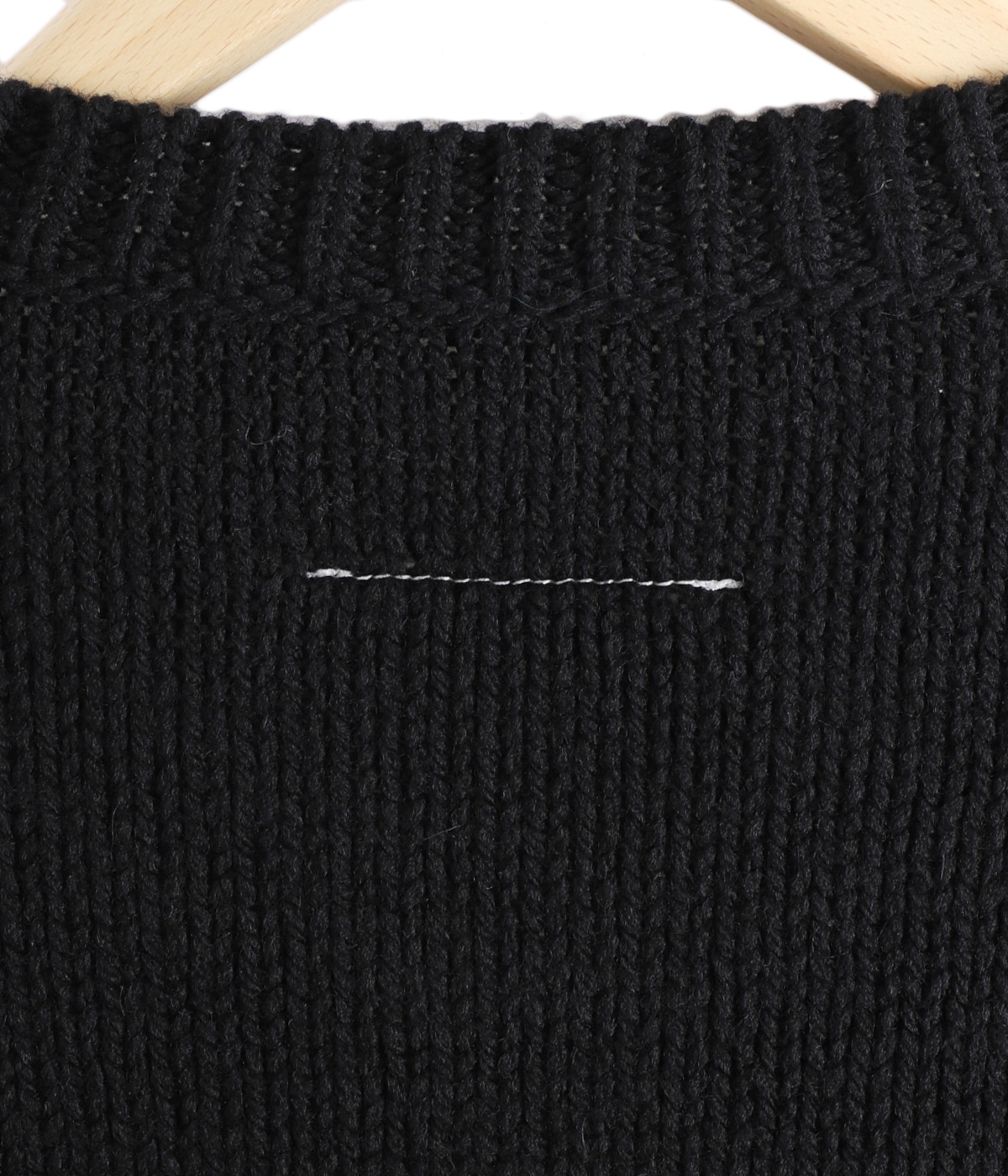 MM6 ブラックリブ編みセーター Maison Margiela リブ編みハイネックセーター