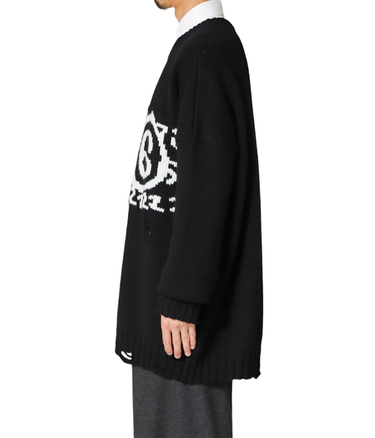 エムエムシックス メゾン マルジェラ MM6 Maison Margiela ダメージ加工 クロップド丈 クルーネック セーター MM6LS52HL0031 楽天市場】エムエムシックス メゾン マルジェラ MM6 Maison