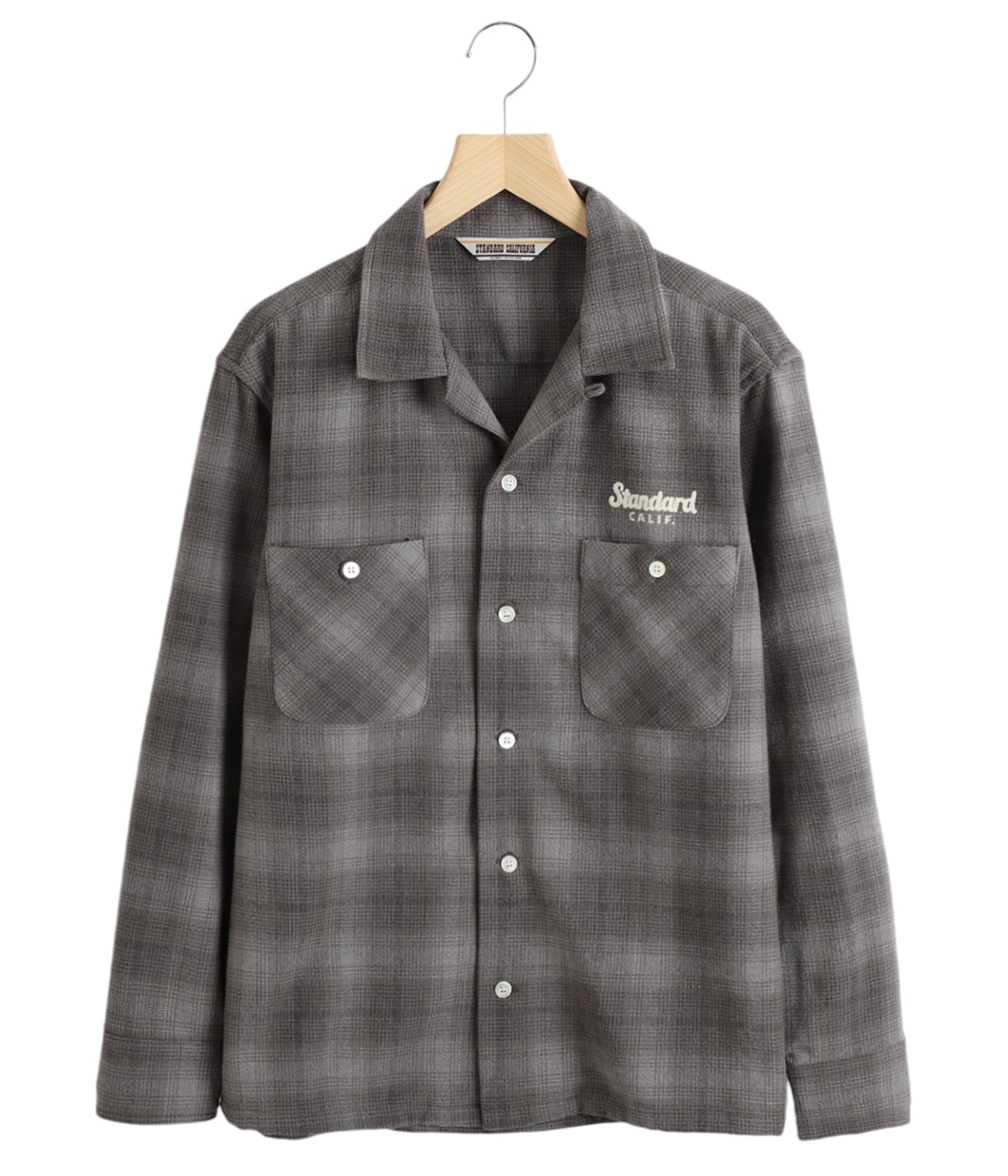 スタンダードカリフォルニア フランネル チェックシャツ チャコール M SD Wool Check Shirt | STANDARD CALIFORNIA(スタンダード
