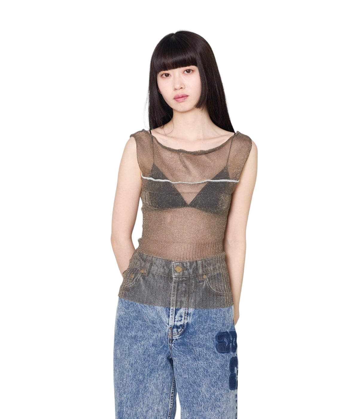 Paloma wool アーガイル柄 ノースリーブニットトップス paloma wool アーガイル柄ノースリーブニット - メルカリ