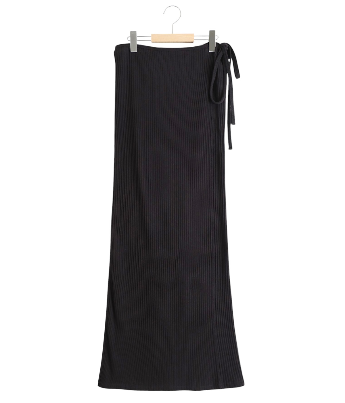 スカート Brushed ver knit ribbed maxi slit long skirt BLACK MX long s ワンピース・スカート/スカートの商品一覧 - ARKnets 公式通販