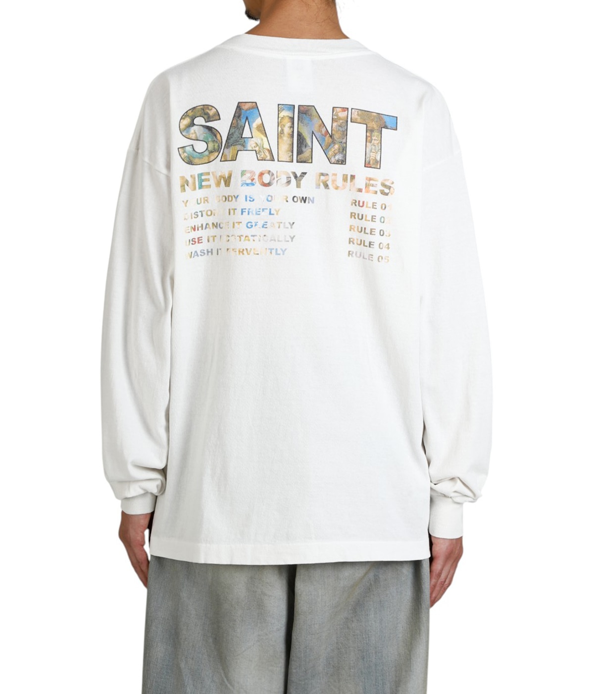 damodamo77 Ｌサイズ SAINT KLF グレー 長袖カットソー R サイズL SAINT KLF 長袖カットソー グレー SAINT KLF グレー