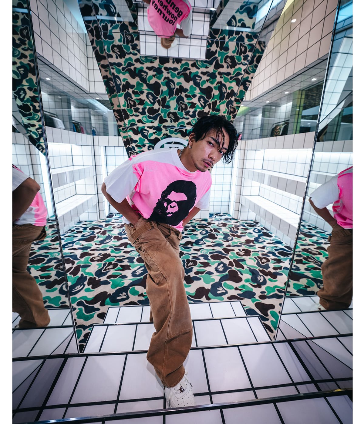 BAPE_SS TEE/HANDPRINT | SAINT Mxxxxxx(セント マイケル) / トップス