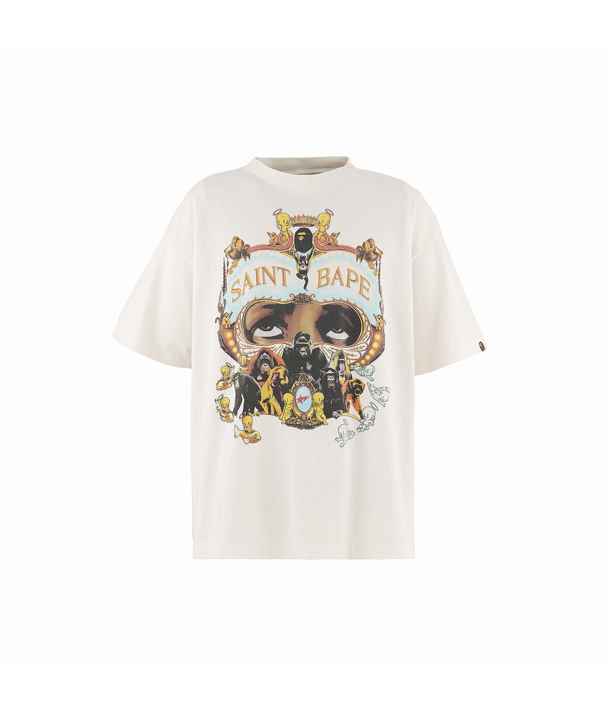 SAINT Is Life. セントマイケル半袖Tシャツ ホワイト セント マイケル - ©️SAINT Mxxxxxx | SS TEE/LIFE | RESTIR