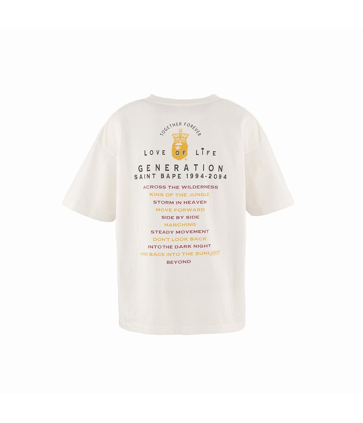【 BAPE X SAINT MXXXXXX 】GENERATION TEE BAPE X Saint Mxxxxxx Generation Tee White Men's - FW25 - US