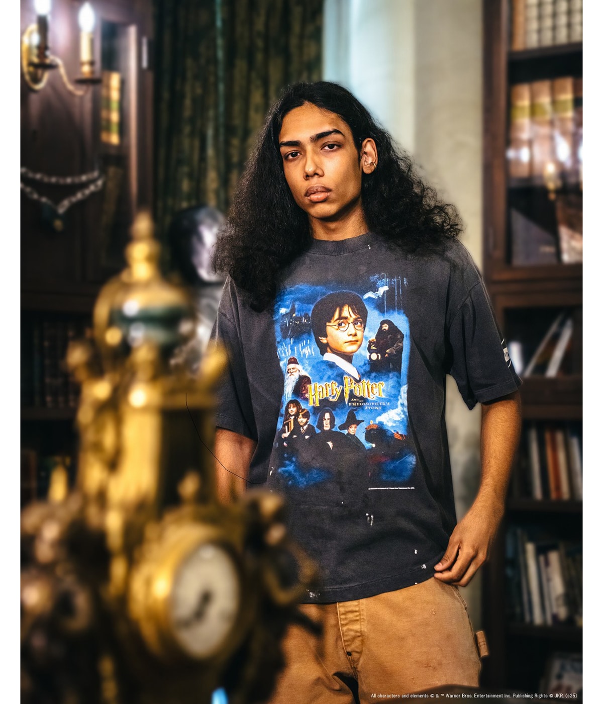 ✨BUTTERGOODS × Phil Marshall✨シャツ 黒 白 総柄 HP_SS TEE/PHILSPHR'S STONE | SAINT Mxxxxxx(セント マイケル