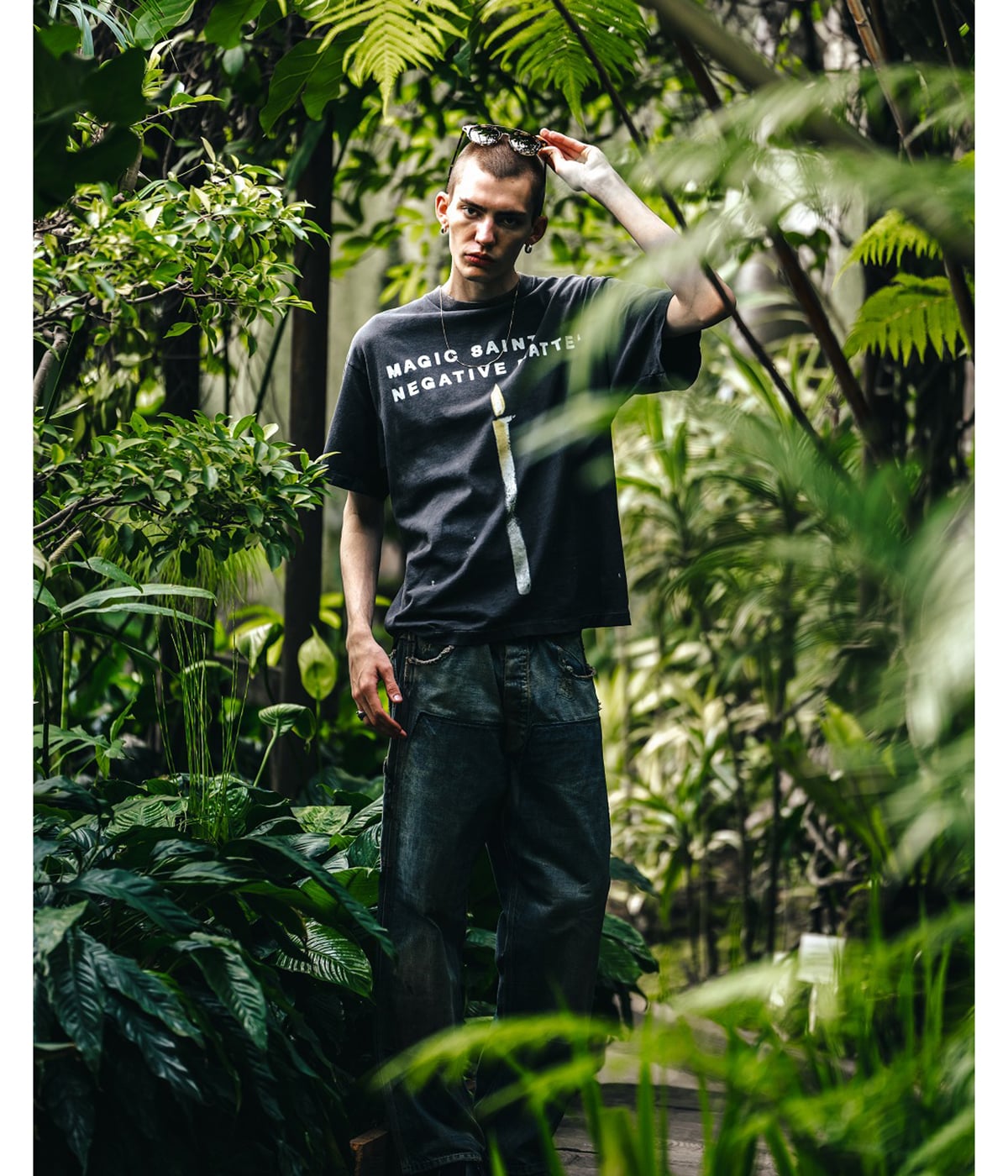 【SAINT MXXXXXX】CANDLE グラフィック 半袖 Tシャツ SM-HR8-0000-008/SS TEE/CANDLE(M BLACK): SAINT MXXXXXX: MENS