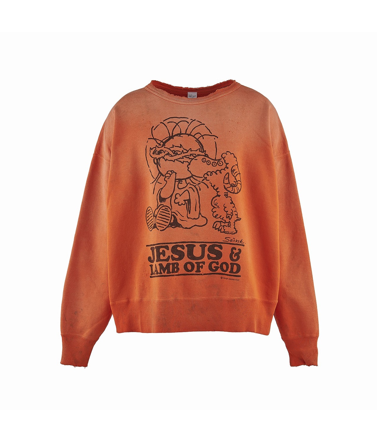 セントマイケル　スヌーピー　スウェット　【S】 SAINT MICHAEL (セントマイケル) 23AW ヴィンテージ加工