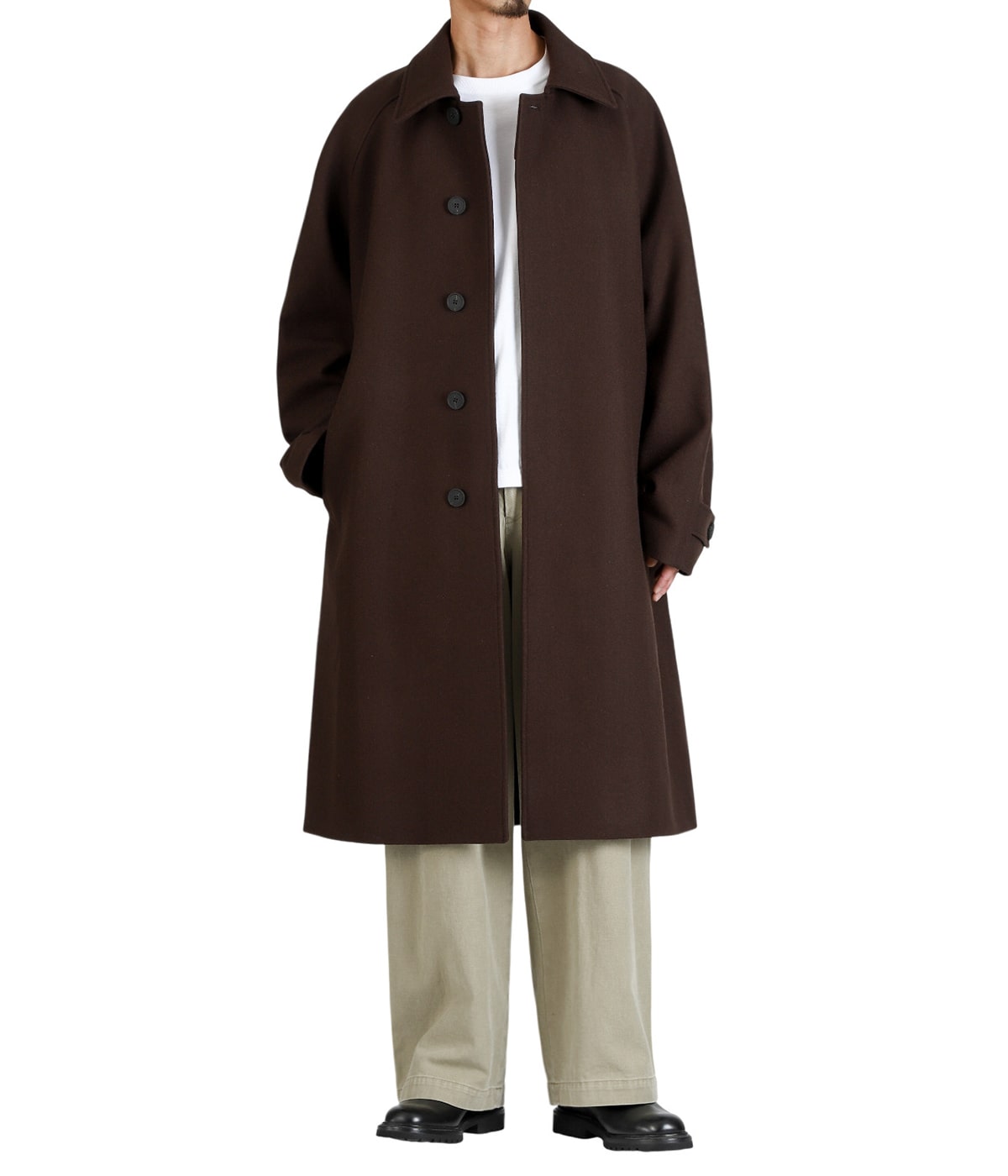 RAGLAN WOOL COAT - MELTON WOOL - | STUDIO NICHOLSON(スタジオ