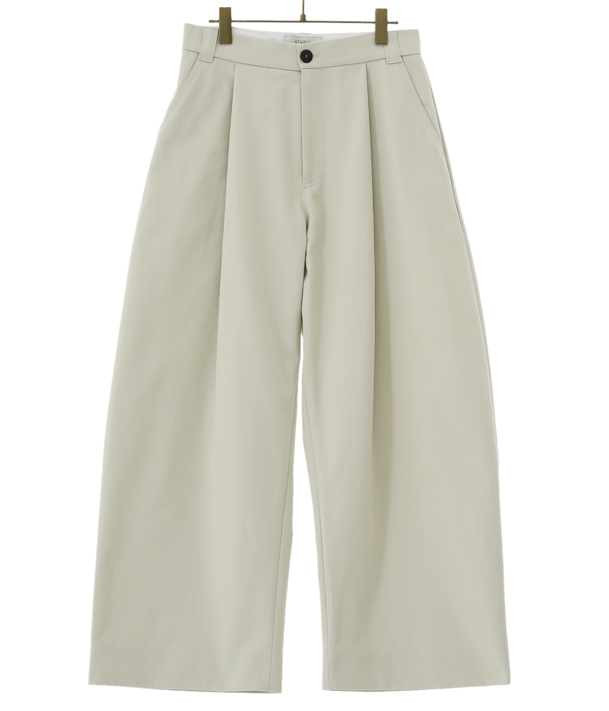 美品 希少 スタジオニコルソン ボリュームパンツ ソルテ アーミーグリーン XS STUDIO NICHOLSON - 【残りわずか】Deep Pleat Volume Pant