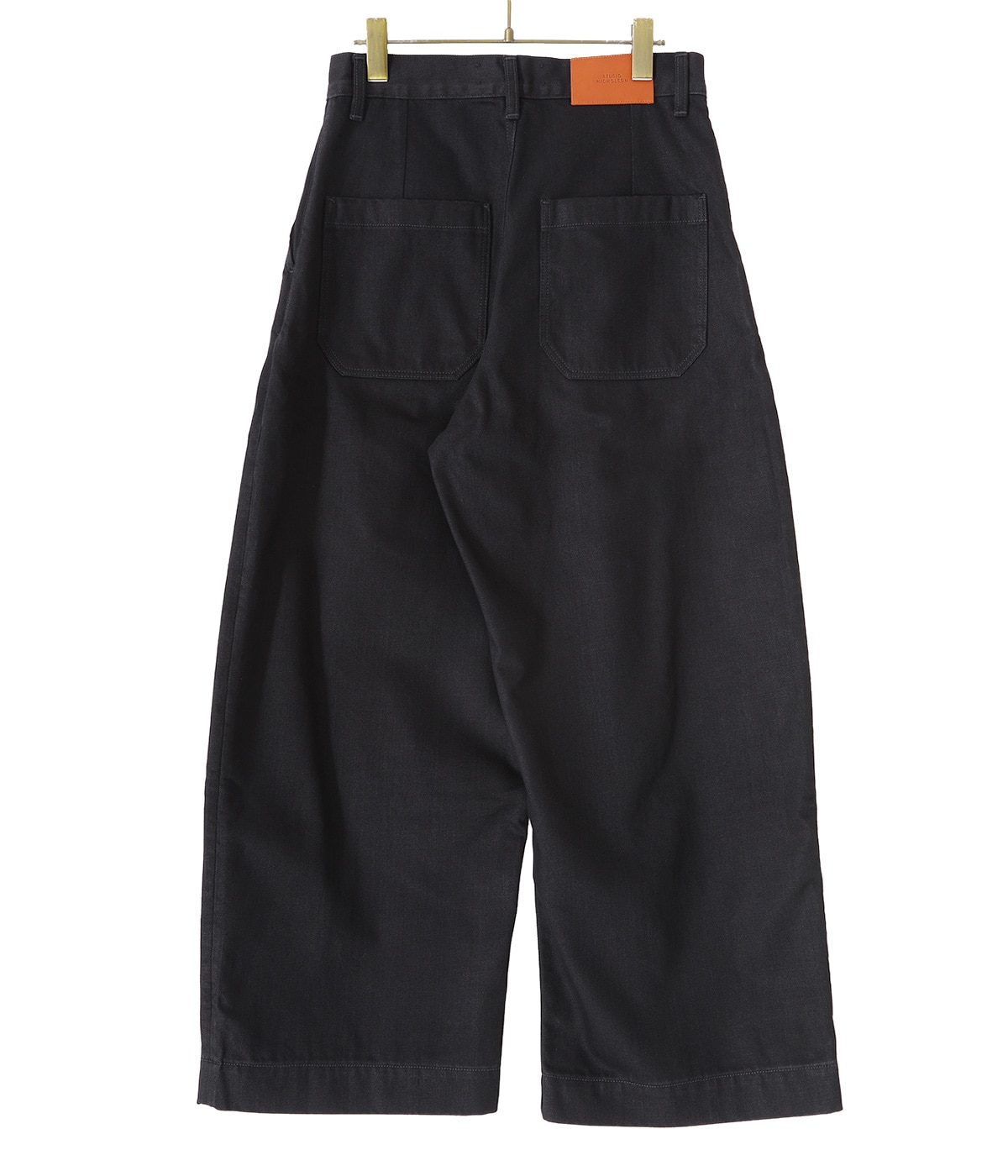 STUDIO NICHOLSON ダークデニム ワイドパンツ サイズ0 PUCH -SOFT WASHED DENIM PANT | STUDIO NICHOLSON(スタジオ