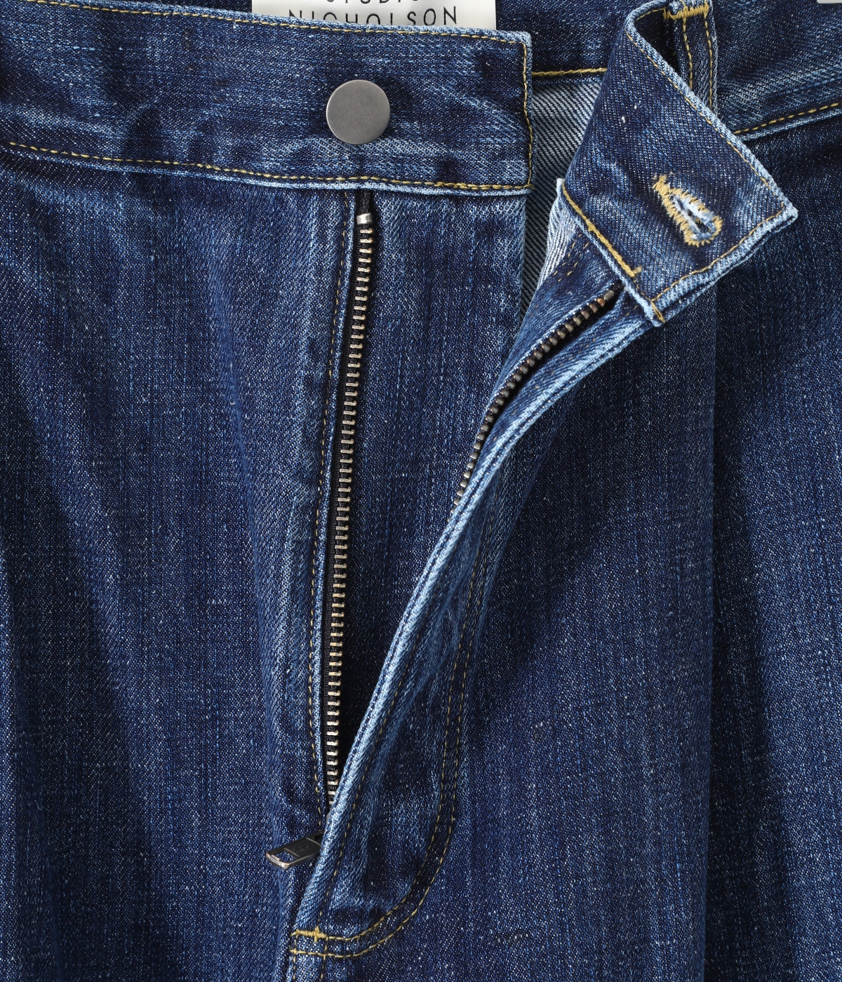 STUDIO NICHOLSON ダークブルーデニムパンツ サイズ1 PUCH -SOFT WASHED DENIM PANT | STUDIO NICHOLSON(スタジオ
