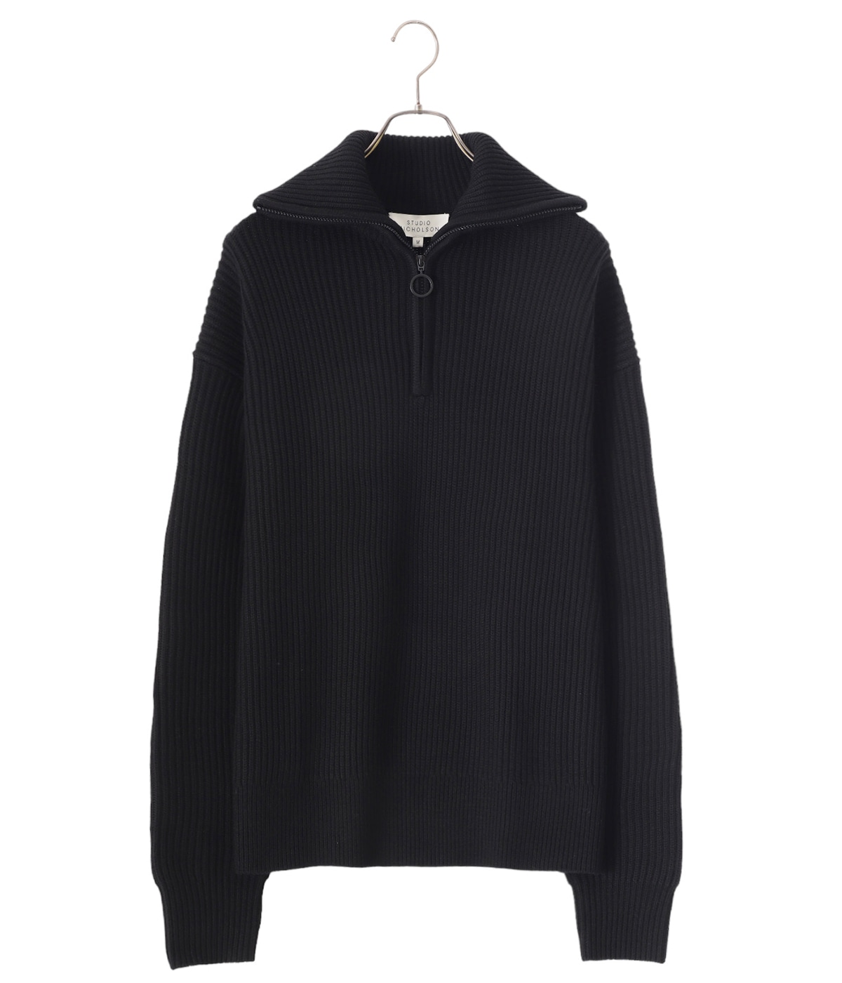 ★CPGN STUDIO★Curved block knit zip-up★送料・関税込★ MUSINSA | CPGN STUDIO [2-WAY] Curved block knit zip-up black