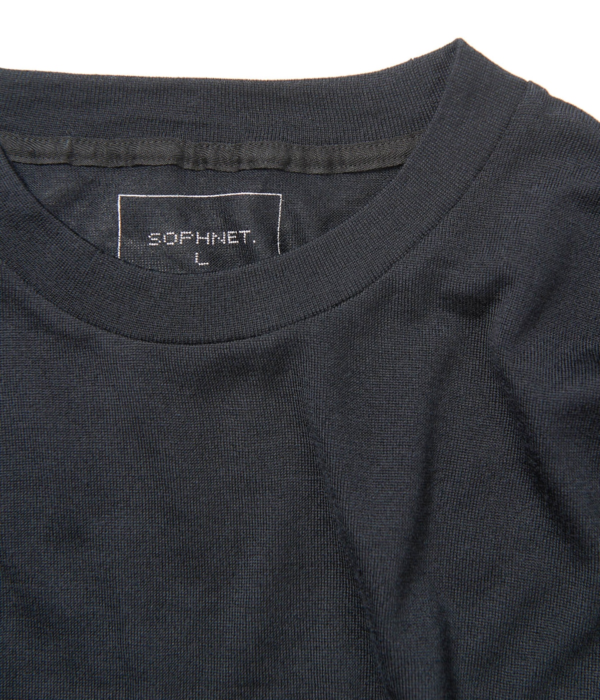 WASHABLE WOOL HEM RIBBED S/S TOP | SOPHNET.(ソフネット