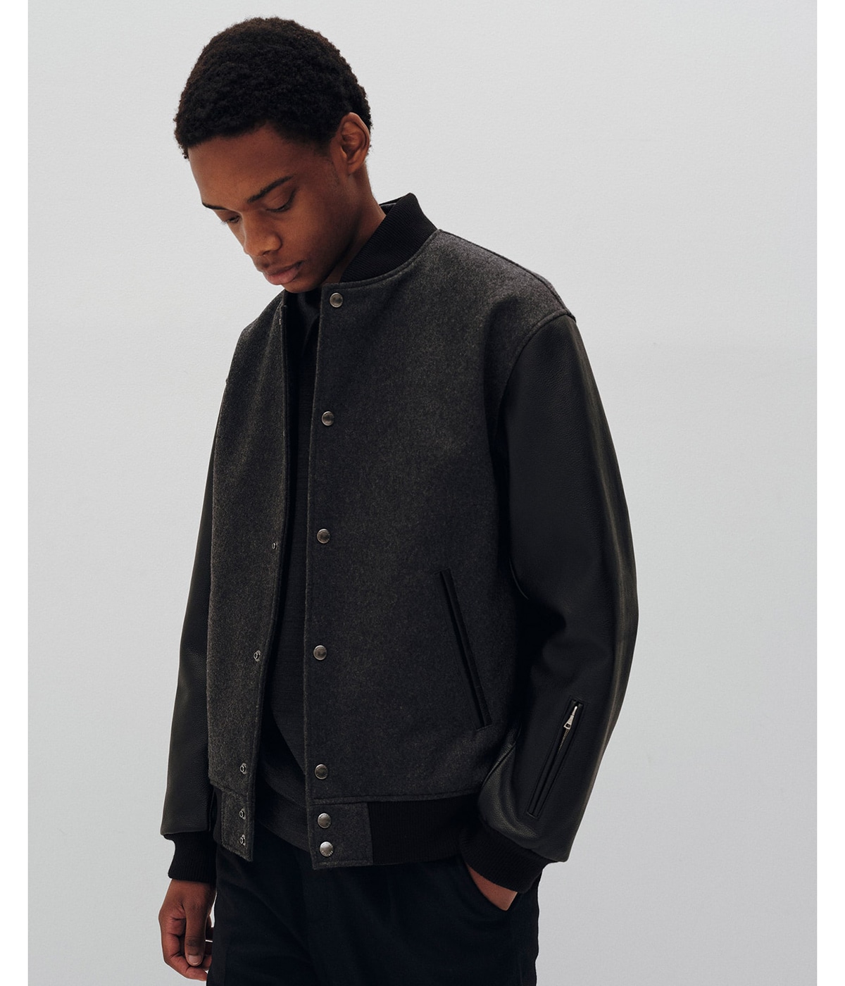 SOPHNET. VARSITY JACKET ソフネット LEATHER SLEEVE VARSITY JACKET（スタジャン）｜SOPHNET.（ソフ