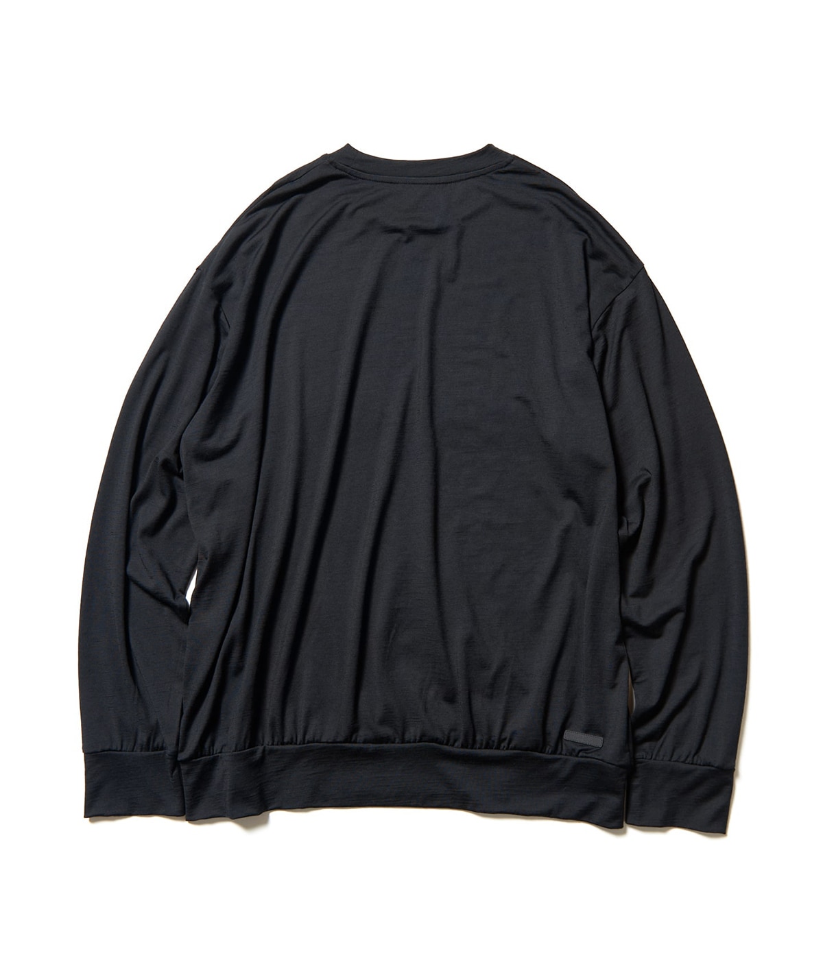 SOPHNET. (ソフネット) セットアップＬ　ブラック WASHABLE WOOL HEM RIBBED L/S TOP | SOPHNET.(ソフネット