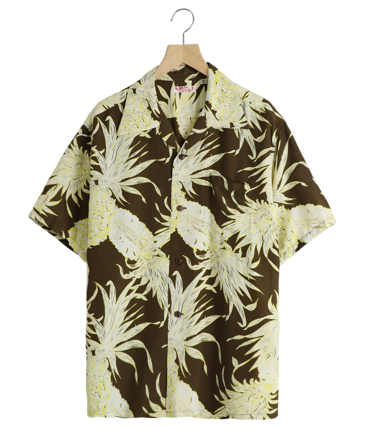 “ISLAND PINEAPPLE“ S/S RAYON HAWAIIAN SHIRT
