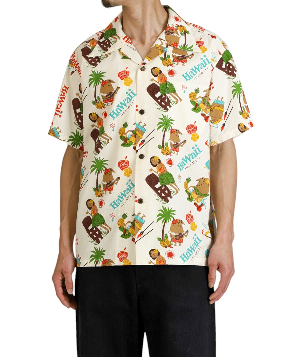 TRIP TO HAWAII“ COTTON SEERSUCKER BY 柳原良平 with MOOKIE